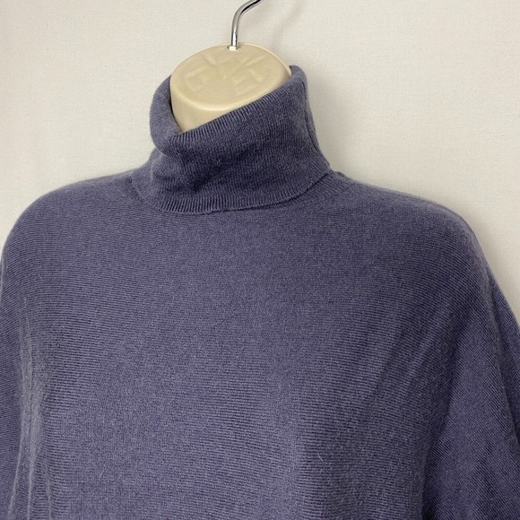 Soft Surroundings Sweater Women Small Purple Turtleneck Pocket Wool Angora Blend - Picture 3 of 16